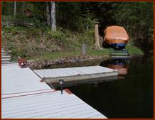 Docks and railway with boat