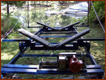 Cruiser-grade Naylor steel marine railway with 240-volt electric winch